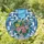 Art Lovers' Vibrant Pink Yellow Orange Blue Stained Glass Floral Geometric Mosaic Stained Glass Suncatcher - 1