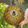 Nature Lovers' Tiffany Style Stained Glass Majestic Bee Honeycomb Golden Amber Olive Green Intricate Mosaic Art Stained Glass Suncatcher - 2