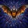 Art & Nature Lovers' Intricate Stained Glass Bat Mosaic Amber Orange Blue Purple Night Sky Stained Glass Suncatcher - 5
