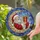 Holiday Art Enthusiasts Tiffany Stained Glass Santa Moon Ruby Red Amber Jewel Tones Mosaic Night Sky Stained Glass Suncatcher - 5IQAatV7Iz
