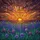 Nature Lovers' Tiffany Stained Glass Sunset, Purple Lupine & Orange Sky Mosaic Stained Glass Suncatcher - 5