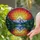 Nature Lovers' Vibrant Tiffany Stained Glass Mountain Lake Yellow Orange Red Blue Green Mosaic Stained Glass Suncatcher - 2