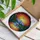 Nature Lovers' Vibrant Tiffany Stained Glass Mountain Lake Yellow Orange Red Blue Green Mosaic Stained Glass Suncatcher - 3