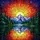 Nature Lovers' Vibrant Tiffany Stained Glass Mountain Lake Yellow Orange Red Blue Green Mosaic Stained Glass Suncatcher - 5