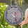 Women's Glowing Pink Purple Golden Hummingbird Stained Glass Garden Art Stained Glass Suncatcher - 2