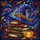 Magic Lovers' Jewel Tone Stained Glass Witch Hat Spellbooks Cosmic Autumnal Mosaic Stained Glass Suncatcher - 5