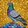 Art & Nature Lovers' Majestic Pigeon Iridescent Stained Glass Amber Mosaic Tiffany Style Stained Glass Suncatcher - 5