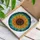 Nature Lovers' Golden Yellow Orange Stained Glass Sunflower Mosaic Art Stained Glass Suncatcher - 3
