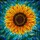 Nature Lovers' Golden Yellow Orange Stained Glass Sunflower Mosaic Art Stained Glass Suncatcher - 5