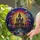 Gothic Art Enthusiasts' Vibrant Tiffany Stained Glass Haunted Mansion Full Moon Twilight Scene with Jack-o'-Lanterns Stained Glass Suncatcher - EYu7d4AOS4