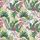 Women's Vintage Botanical Tiger & Blush Pink Tropical Floral Polyester Sleepwear Satin Pajamas Set - 4