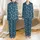 Women's Four-Season Satin Lapel Pajama Set: Delicate Teal Botanical Print Satin Pajamas Set - 1