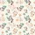 Women's Vintage-Inspired Pajama Set: Muted Teal & Peach Floral Print - Short Sleeve Sleepwear Satin Pajamas Set - 4