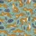 Women's Charming Illustrative Leopard Print Aqua Blue-Green Retro Cartoon Long Sleeve Button-Front Sleep Set Satin Pajamas Set - 4