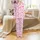 Whimsical Dreamer's Fuchsia Bubblegum Pink Hearts & Stars Floating Pattern Kid Satin Pajamas Set - 2