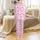Whimsical Dreamer's Fuchsia Bubblegum Pink Hearts & Stars Floating Pattern Kid Satin Pajamas Set - 3