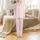 Women's Delicate Red Heart Print Long Sleeve Button-Up & Shorts Pajama Loungewear Set Satin Pajamas Set - 2