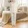Women's Casual Homewear Set: Whimsical Geese & Pastel Moon Star Print Long Sleeve Open Chest Cardigan Satin Pajamas Set - 2