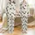 Women's Summer Whimsical Hand-Drawn Feline Print Pajamas Set: Open Front Short Sleeve Shorts, Built-In Padding, Thin Polyester Satin Pajamas Set - 1