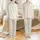Women's Elegant Black Outline Rose Line Art All-Over Print Silky Pajama Set Satin Pajamas Set - 1