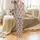 Women's 3-Piece Illustrative Baby Highland Cow & Butterfly Short Sleeve Loungewear Set Satin Pajamas Set - 2