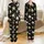 Women's Elegant Hand-Drawn Peony Blossom Black Botanical V-Neck Sleep Set 2pc Satin Pajamas Set - 1