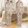 Women's Satin Christmas Pajama Top: Striped Dachshund & Santa Hat Festive Loungewear Satin Pajamas Set - 1