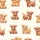 Unisex Adult Whimsical Watercolor Highland Cow Fluffy Farm Animal Pattern Lightweight Robe Satin Pajamas Set - 4