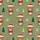Festive Highland Cow: Santa Hat, Hot Cocoa & Gingerbread Pattern - Unisex Cotton Blend Garment Satin Pajamas Set - 4