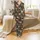 Boho Cow Lover Whimsical Shaggy Highland Cattle Vibrant Wildflower Fleece Blend Lounge Wear Satin Pajamas Set - 2