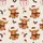 Scottish Highland Cow Christmas Faux Chunky Knit Stacked Cow Design Loungewear Satin Pajamas Set - 2