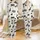 Women's Farm Calves Pajamas: Charcoal Sketch Pattern, Corn & Wheat Motif - Polyester Sleep Set Satin Pajamas Set - 1