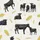 Women's Farm Calves Pajamas: Charcoal Sketch Pattern, Corn & Wheat Motif - Polyester Sleep Set Satin Pajamas Set - 4