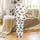 Unisex Funny Dachshund Christmas Satin Pajamas: Whimsical Dog, Tree & Gift Sleds Pattern Satin Pajamas Set - 3
