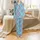 Women's Adorable Cartoon Cow Christmas Lounge Pants: Santa Hat, Candy Cane & Snowflake Pattern Satin Pajamas Set - 2
