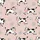 Whimsical Comfort: Hand-Drawn Cartoon Cow & Daisy Blush Pink Jersey Knit Pajama Pants Satin Pajamas Set - 4