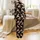 Western Country Christmas: Whimsical Highland Calf 'Boop' Snow Pattern Sleep Set Satin Pajamas Set - 3