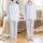 Women's Hand-Drawn Periwinkle Teddy Bear Botanical Thick Long Sleeve Pajama Set Satin Pajamas Set - 1