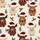 Highland Cow Christmas Faux Latch Hook Design - Cozy Winter Loungewear Satin Pajamas Set - 4