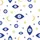 Women's Plus Size Two-Piece Lounge Set: Mystical Evil Eye Star Moon Print, Short Sleeve & Long Pants Satin Pajamas Set - 4