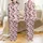 Beauty Lover's Satin Sleep Set: Fuchsia Lipstick & Eye Palette Cosmetic Pattern Satin Pajamas Set - 1
