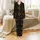 Women's Taurus Zodiac Vintage Astrological Black Gold Celestial Bull Head Moon Star Print Satin Pajamas Set Satin Pajamas Set - 2