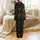Women's Taurus Zodiac Vintage Astrological Black Gold Celestial Bull Head Moon Star Print Satin Pajamas Set Satin Pajamas Set - 3