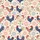 Patriot's Vintage Americana Roosters: American Flag & Fireworks All-Over Design Satin Pajamas Set - 2