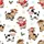 Matching Family Holiday Sleep Set: Cartoon Cow Santa & Xmas Lights Pattern Satin Pajamas Set - 4