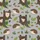 Women's Detailed Hedgehog Forest Print - Heather Grey 3pc Soft Stretch Pajama Set Satin Pajamas Set - 4