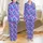 Mermaid Lover's Vibrant Watercolor Scale Pajama Set - Magenta Violet Cyan Ocean Design Satin Pajamas Set - 1
