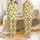 Women's Watercolor Sunflower Pajamas: Golden Yellow Floral Pattern Sleep Set Satin Pajamas Set - 1