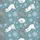 Cat Lover's Personalized Sleep Set: Whimsical Teal Cat & Snowflake Pajamas Satin Pajamas Set - 4
