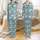 Cat Lover's Personalized Sleep Set: Whimsical Teal Cat & Snowflake Pajamas Satin Pajamas Set - 1